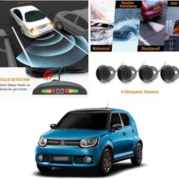 pecunia Parking 0027 DIY LED Car Reverse Sensor Kit with 4 Sensors & Buzzer Alarm Parking C9 Parking Sensor image 1