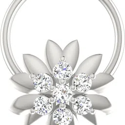 avsar Bhoomika 18kt Diamond White Gold Nose Wire-picture-11