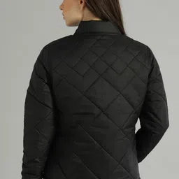 roadster Women Solid Quilted Jacket image 5