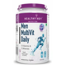 HealthyHey Nutrition Multi Vitamin for Men - Multi-Vit Daily - 13 Vitamins & 10 Minerals - Vegan - 90 Capsules (90)-image-90