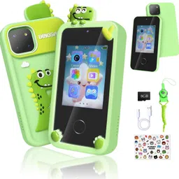 my baby love a perfect care Green Dinosaur Kids Phone, 2.8" IPS Touchscreen Kids Smart Phone,Dual Cameras-picture-41