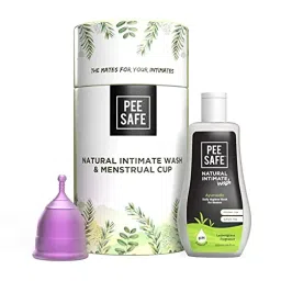 Pee Safe Menstrual Hygiene Combo Reusable Menstrual Cup (Extra Small) with Natural Intimate Wash for Women (105ml) | Period Care | All Day Long Freshness-image-93