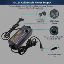 pgsa2z Adjustable Power Supply 100V-240V AC to DC Switching Power Converter Tap Adapter image 4