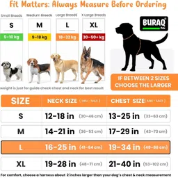 buraq Reflective Dog Collar Harness with Leash, No-Pull Adjustable Belt Vest Dog Training Harness image 3