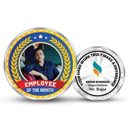silviya BIS Hallmarked Employee Personalized 999 Silver Coin Corporate Gift - Staff Appreciation - Employee Recognition Award - With Certificate of Authenticity & Message Card image 1
