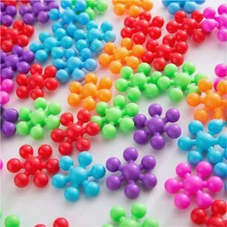 pulsbery Star Link Stacking Blocks for kids,Interlocking Colorful Bricks blocks( 100+pcs) image 3