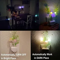 crozier Mushroom Lamp Automatic Sensor Light Multi-Color Changing Best Night LED Bulbs, Pack of 1 Night Lamp image 4