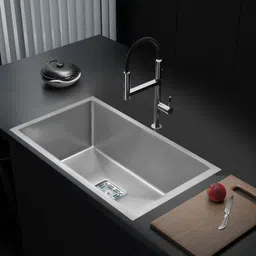 messina 18" X 16" X 10" HANDMADE KITCHEN SINK SINGLE BOWL SOUND PROOF Matt Finish_A93 Vessel Sink-picture-34
