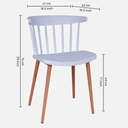 casacraft from pepperfry Aiden Cafe Chair in White Finish image 2