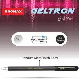 unomax GELTRON GEL PEN | INK - BLACK | 20 PENS | Gel Pen image 2