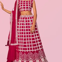 house of common Embroidered Semi Stitched Lehenga Choli-picture-25