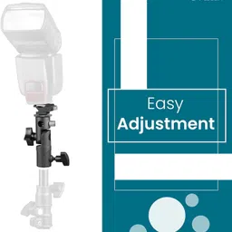 SUPERNIC E Type Camera Flash Speedlite Mount Swivel Light Stand Bracket with Umbrella Flash image 2