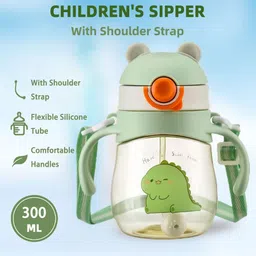 boobee Little Baby Sipper/ Sippy Cup 300ml, Anti-Spill Soft Silicone Spout, 6m+ image 5