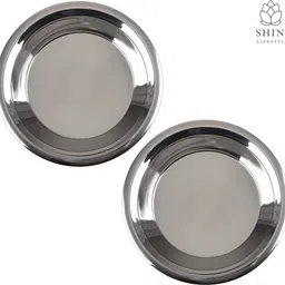 shini lifestyle Stainless Steel Parat, Atta Parat, Parati, Steel parat for kitchen, Paraat image 1