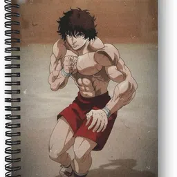 goku ki dukan Baki Hanma Anime Notebook |Free Stickers A5 Diary Unruled 150 Pages-picture-29