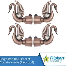 flipkart smartbuy Beige Curtain Knobs, Rod Rail Bracket Metal-picture-36