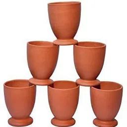 (Pack of 6) Clay Glasses for Drinking Water, Juice, Lassi, Chai pack of 6 Glass Set Water/Juice Glass-image-24