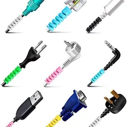 ROYALGUDGET 4 Pcs Mobile Charging & Earphones Cable Protector (Multicolor) Cable Protector image 3