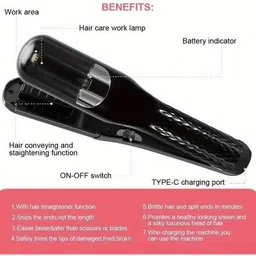 seahelton Automatic Hair Split End Remover Machine-Rechargeable Trimmer Tool For No More Damage,Perfect For Frizzy,Dry,Damaged,Broken,Curly Hair Types,Ideal For Women Seeking Healthyhair,Multicolour image 5