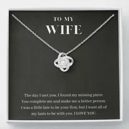 rakva Gift You Complete Me, Wife Birthday Anniversary Gift From Husband Rhodium Zircon Sterling Silver Pendant Set-picture-14