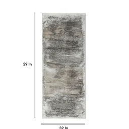 Grey Polypropylene 5 x 2 Feet Machine Bedside Runner By Obsessions image 3