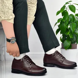 zixer Men's Formal Dress Shoe/Office wear Shoe for Men/Party Wear Lace-Up Mid Top Shoe Lace Up For Men image 2