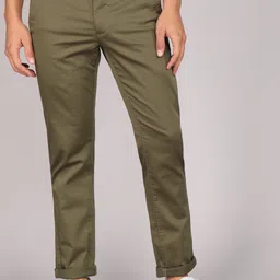 arrow sport Men Slim Fit Green Polyester Trousers-picture-16