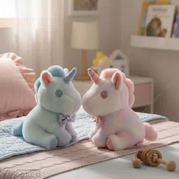 kids mandi Unicorn Pony Kawai Fur Plush Toy | Soft & Fluffy Stuffed Animal for Kids - 35 cm image 4