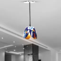 flicker shine Serene Wave Terracotta Ceiling Hanging Light image 1