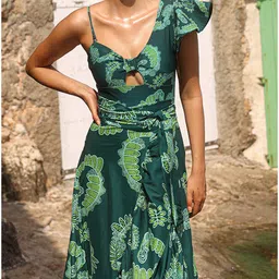 second skins Graphic Print Women Green Swimsuit-picture-18