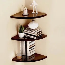 artival crafts Elegant Wooden MDF Corner Shelf for Stylish & Space-Saving Home Organization" MDF (Medium Density Fiber) Wall Shelf-picture-18