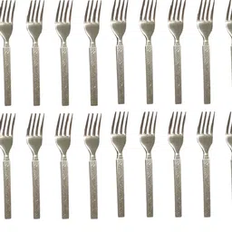 bzilo Stainless Steel Pack Of 24 Forks Set for Dining Table, Home And Kitchen H4 Stainless Steel Fruit Fork-picture-29