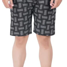feel track Printed Men Grey Bermuda Shorts, Regular Shorts, Basic Shorts-picture-33