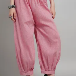 karthav fashion Self Design Poly Cotton Women Harem Pants image 4
