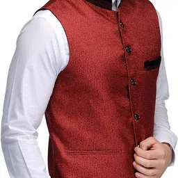 platinum studio Self Design Men Waistcoat image 4