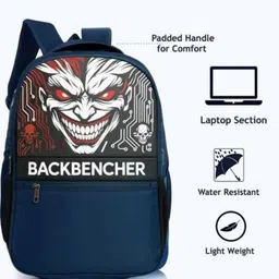 anaya craft Medium 30 L Backpack Backbencher Devil Print Backpack for Boys & Girls | Bag with Compartments image 2