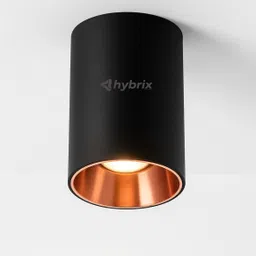 hybrix LED (12 Watt) Drum Light | Cylinder Light | Spot wall/Ceiling Surface Light, Rose Gold Chrome, IP67 Waterproof, Indoor/Outdoor Use, Optical COB LED, Black Body, Warm White Light (PACK OF 1) Post Light Outdoor Lamp-picture-16