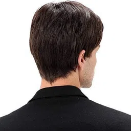 hamsri Mens Full Head Short Wig For Men (Brown)-N Hair Extension image 3