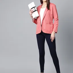 jompers Women Solid Single Breasted Party Blazer image 4