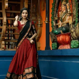 mahotsava Solid Semi Stitched Lehenga Choli image 1