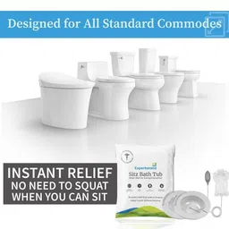 expertomind Sitz Bath Tub for Piles, After Delivery Recovery, Hemorrhoids and Fissure With Air Pump for Toilet Seat… Sitz Bath Tub image 5