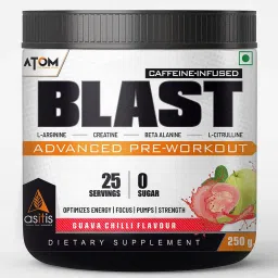 AS-IT-IS ATOM Blast Advanced Pre-workout | Caffeine & L- Arginine Infused | Optimizes Energy | Increase Strength & Pumps-image-12