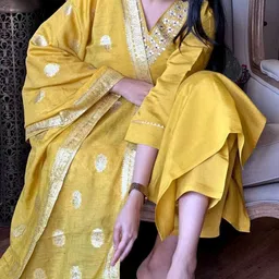 maa shakti enterprise Self Design Kurta, Trouser/Pant & Dupatta Set-picture-23