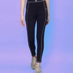 Solid Women Blue Tights-image-53