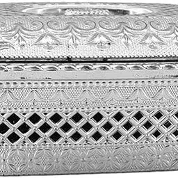 sai praseeda Non Metallic Silver Finish Serving Box/Trays (18 x 13 x 6 cm)-Pack of 6 Tray Serving Set image 3