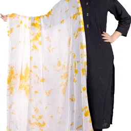 qaunain Chiffon Printed Multicolor Women Dupatta image 3