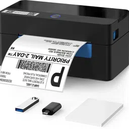 HiRobot Direct Thermal Label Printer| Shipping Label Printer| 4x6" Thermal Barcode Single Function Monochrome Label Printer image 1