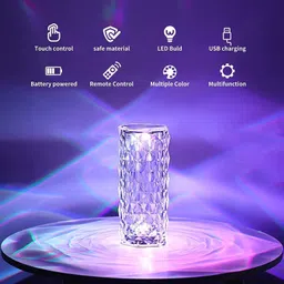 jetgadget Touch LED Lamp Colour Changing Crystal Lamp Night Lamp (Diwali Gift) Table Lamp image 5