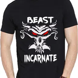 rs print Men Graphic Print Round Neck Cotton Blend Black T-Shirt-picture-13