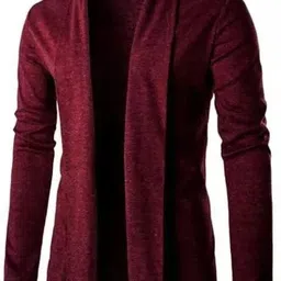 avatarcreation Men Full Sleeve Maroon Shrug-picture-30